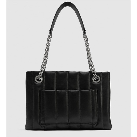 Zara Bags Nwt Zara Quilted Leather Tote Bag Poshmark